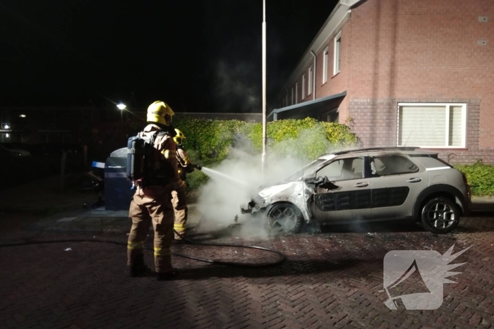 Brand verwoest auto