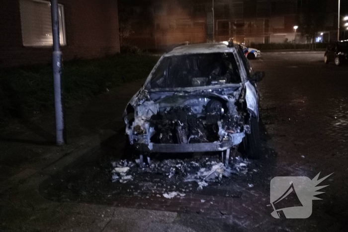 Brand verwoest auto