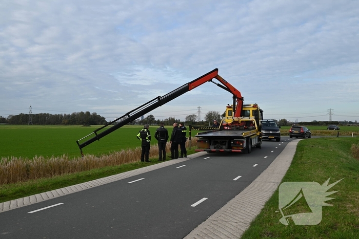 Motorrijder in sloot bij ongeval
