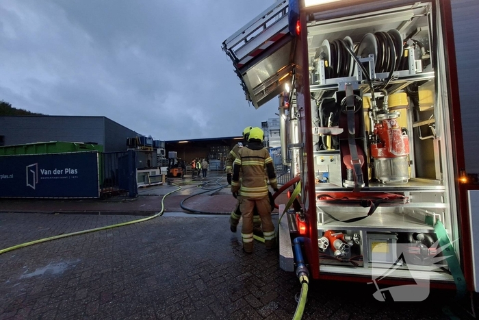 Zaagselcontainer in brand