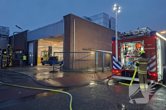 Zaagselcontainer in brand