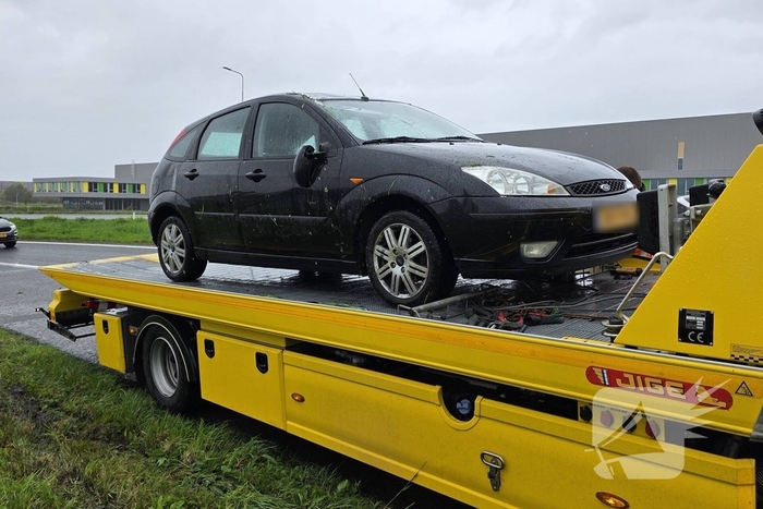 Automobilist raakt van de weg bij ongeval
