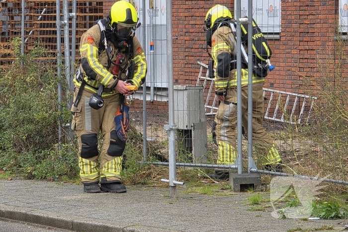 Gaslekkage op bouwterrein ontdekt