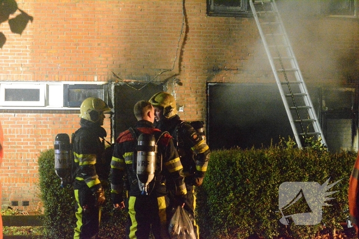 Drone ingezet bij zware woningbrand