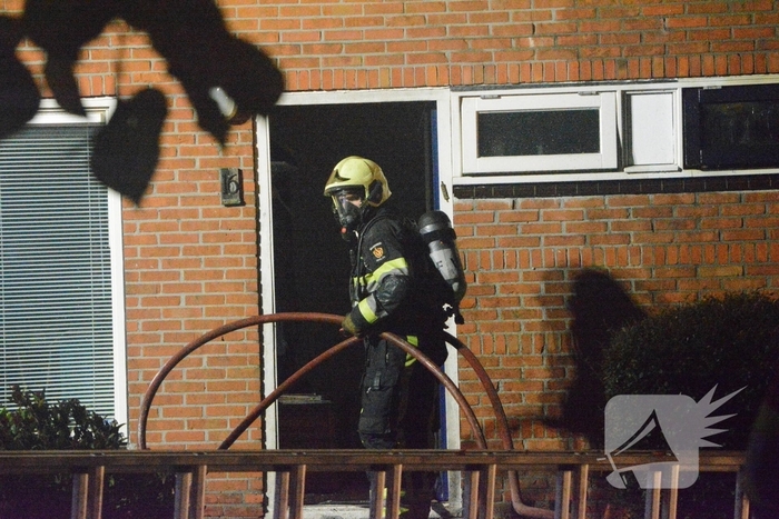 Drone ingezet bij zware woningbrand