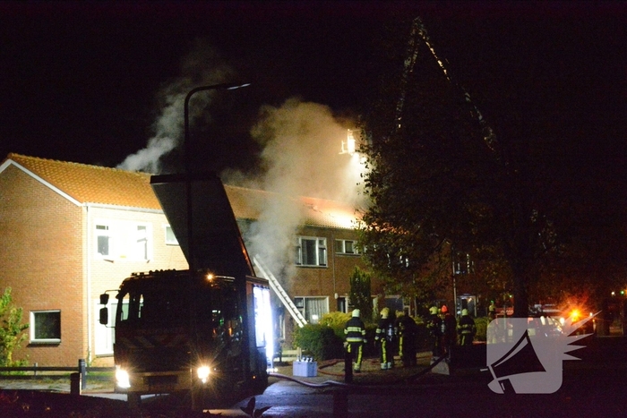 Drone ingezet bij zware woningbrand