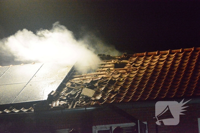 Drone ingezet bij zware woningbrand