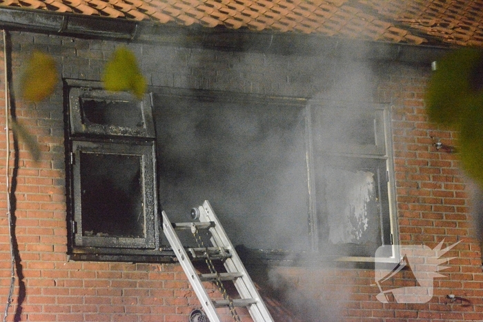 Drone ingezet bij zware woningbrand