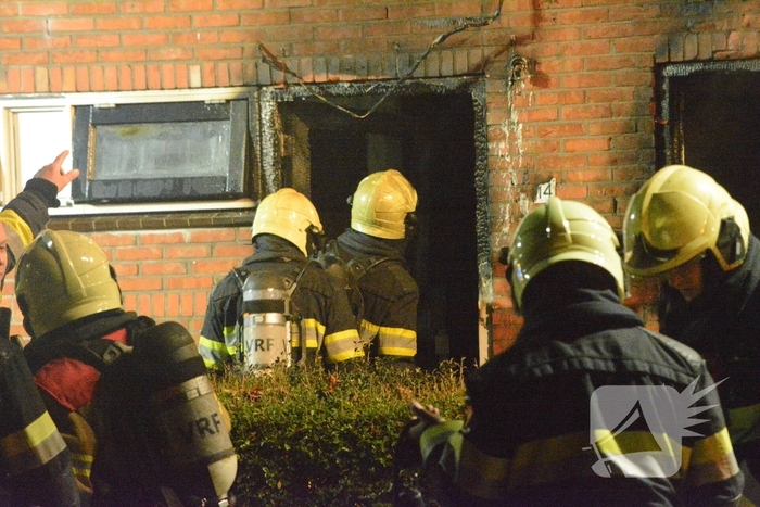 Drone ingezet bij zware woningbrand
