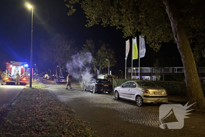 Rookontwikkeling uit geparkeerde auto