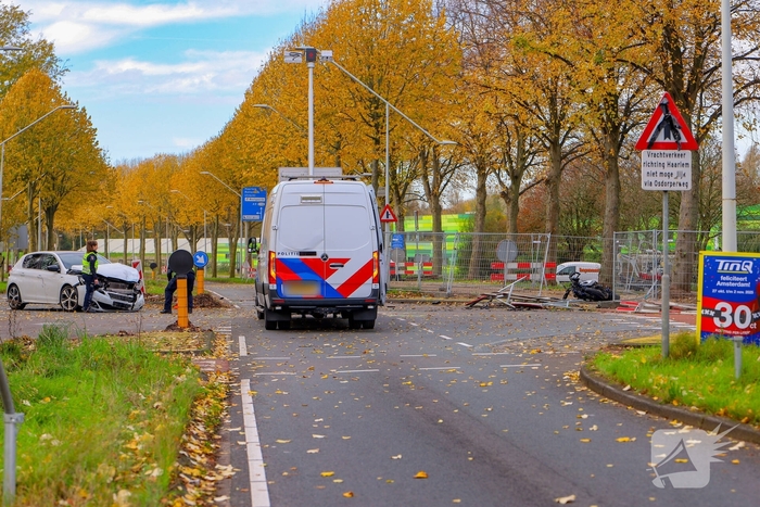 Zwaar ongeval tussen motorfiets en auto
