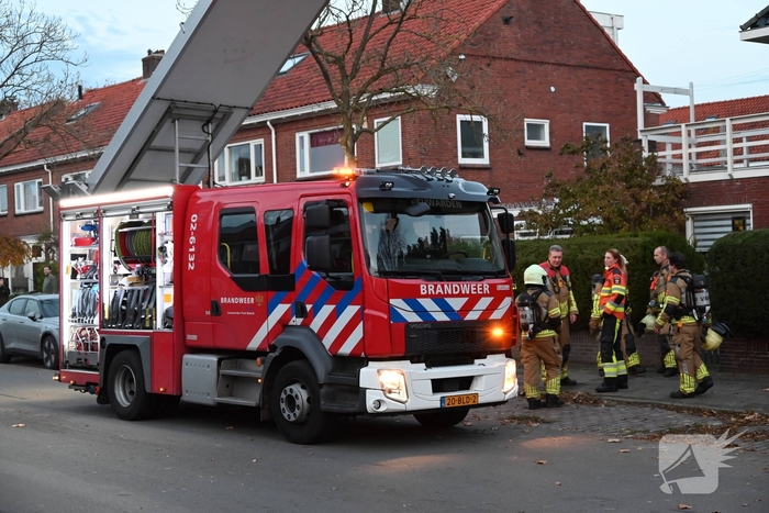 Woningbrand zorgt voor grote inzet
