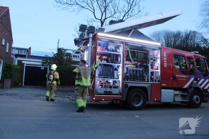 Woningbrand zorgt voor grote inzet
