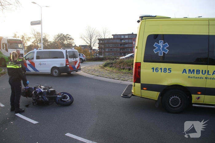 Ongeval op rotonde veroorzaakt opstopping