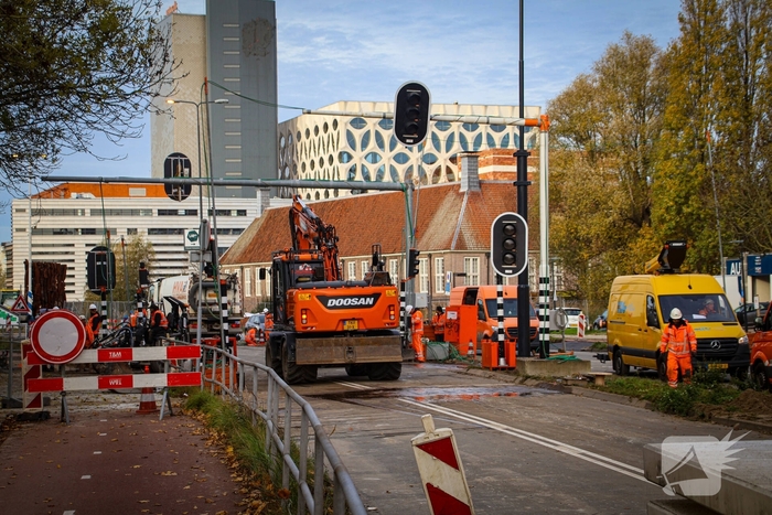 Bouw van nieuw fietsplein zorgt voor flinke verkeerschaos