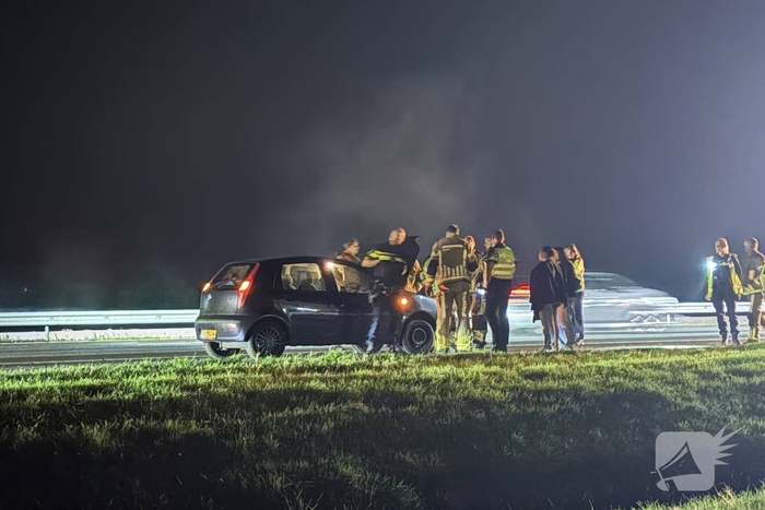 Melding autobrand op snelweg blijkt mee te vallen