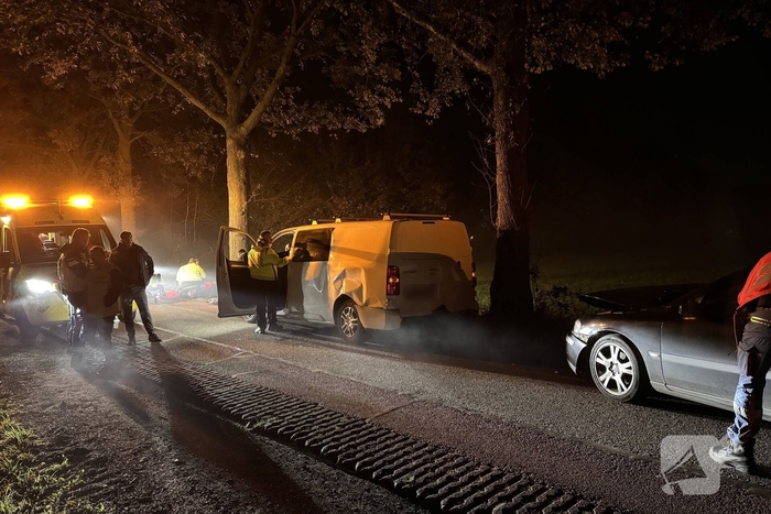 Meerdere gewonden na botsing door mist