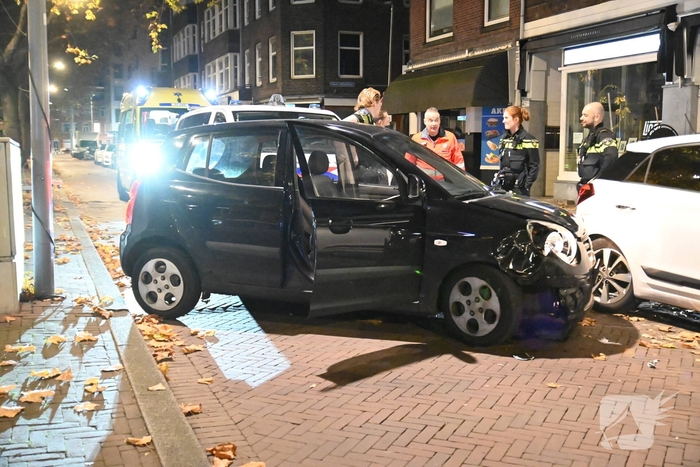 Ongeval na negeren stopteken politie