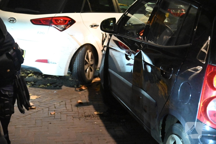 Ongeval na negeren stopteken politie