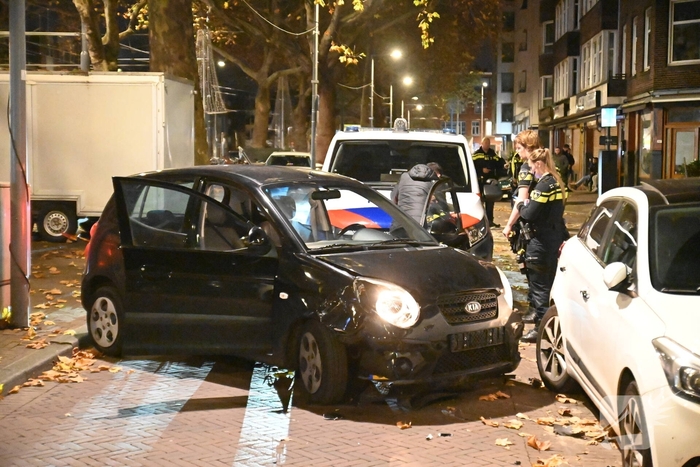 Ongeval na negeren stopteken politie