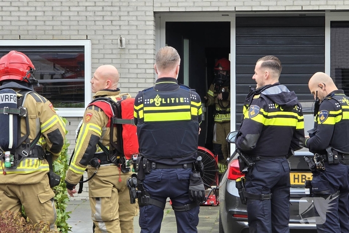 Woningbrand leidt tot grote inzet