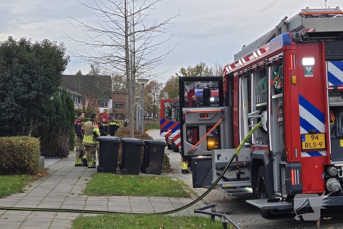 Woningbrand leidt tot grote inzet