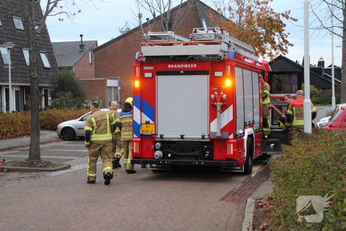 Klein brandje in container snel geblust