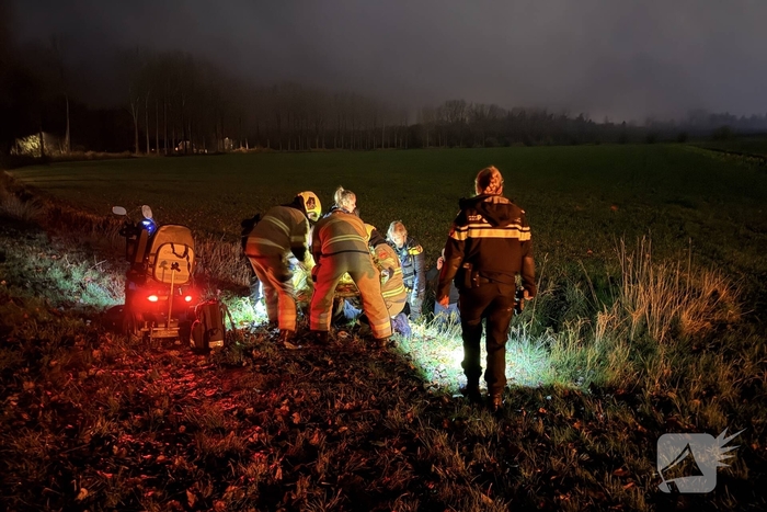 Scootmobielrijder raakt te water en gewond