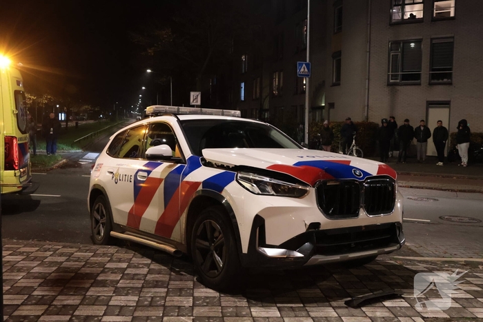 ongeval tussen politievoertuig en auto