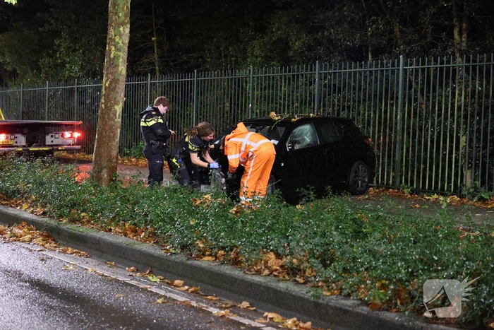 Auto botst tegen boom na uit de bocht vliegen