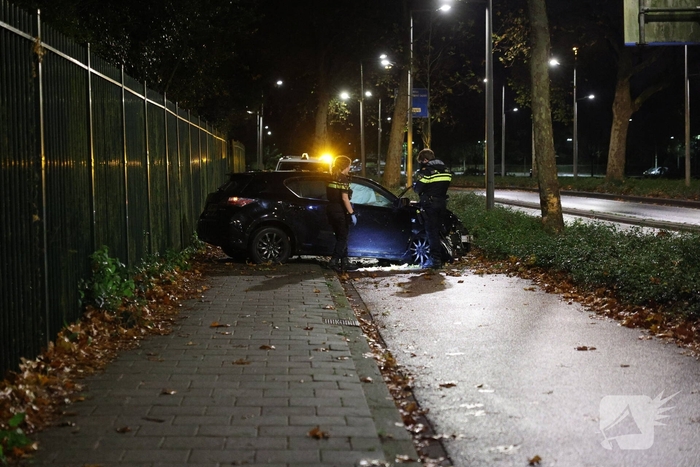 Auto botst tegen boom na uit de bocht vliegen