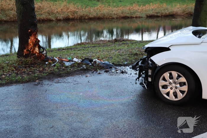 Eenzijdig ongeval eindigt tegen boom