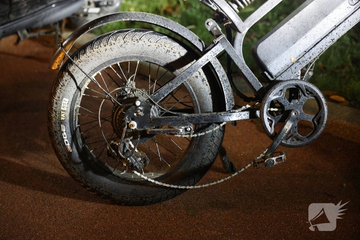 Ongeval tussen bromfietser en fatbike met gewonde
