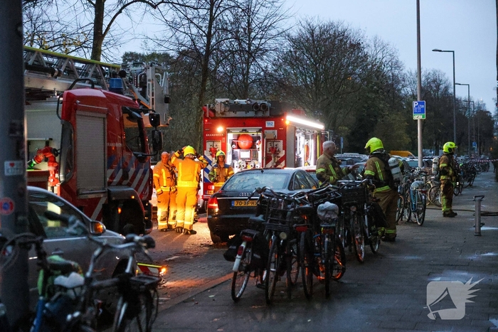 Woningbrand in Rotterdam snel opgeschaald