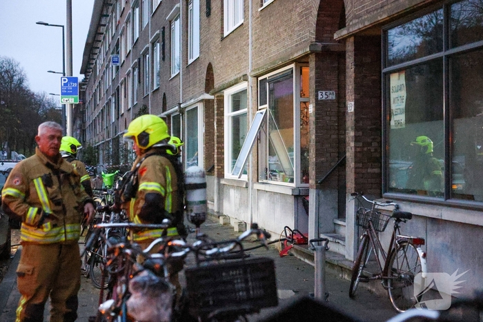 Woningbrand in Rotterdam snel opgeschaald