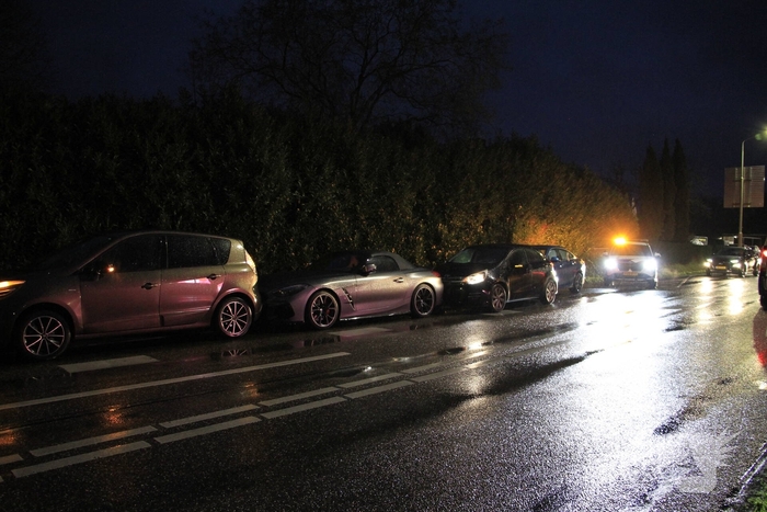 Kettingbotsing met vier voertuigen zonder gewonden