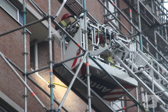 Rookontwikkeling bij brand in appartement