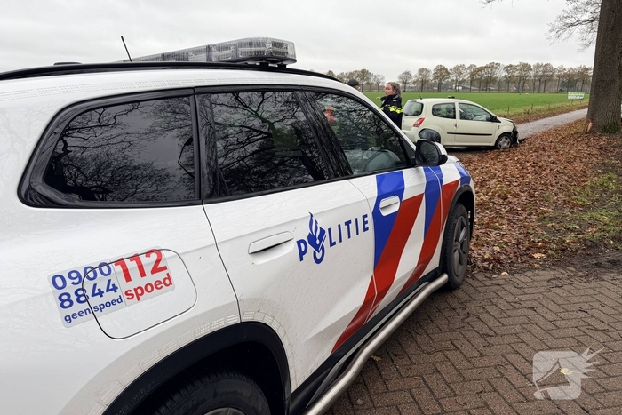 Auto botst tegen boom tijdens ongeval