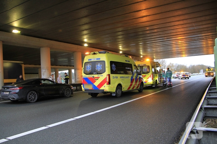 Acht voertuigen betrokken bij kettingbotsing