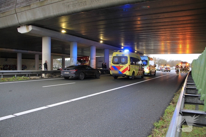 Acht voertuigen betrokken bij kettingbotsing
