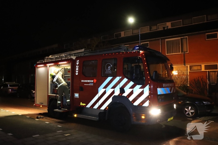 Woningbrand na explosie