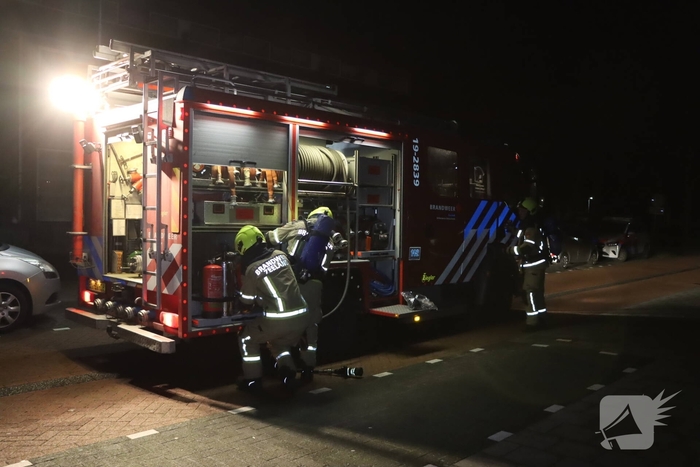 Woningbrand na explosie