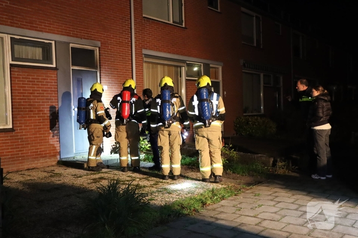 Woningbrand na explosie
