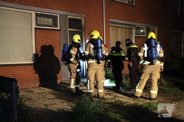 Woningbrand na explosie
