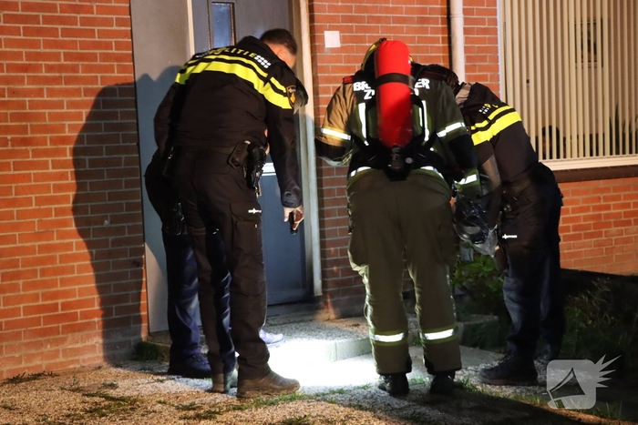 Woningbrand na explosie
