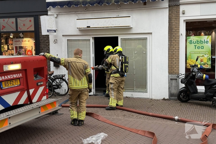 Brand op dak woning