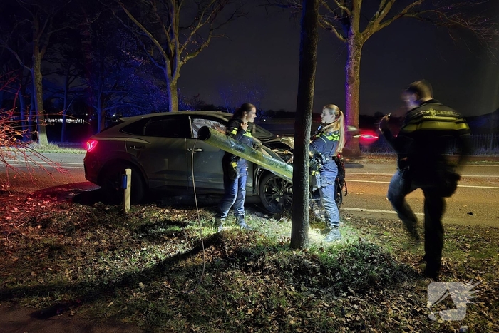 Inhaalactie eindigt in botsing met boom