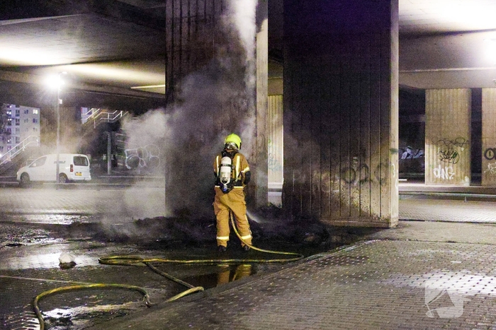 Brandstichting leidt tot ongeval op snelweg