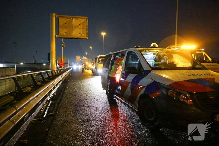 Brandstichting leidt tot ongeval op snelweg