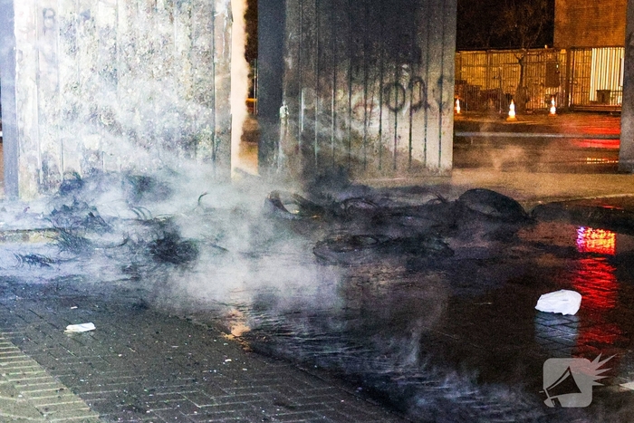 Brandstichting leidt tot ongeval op snelweg